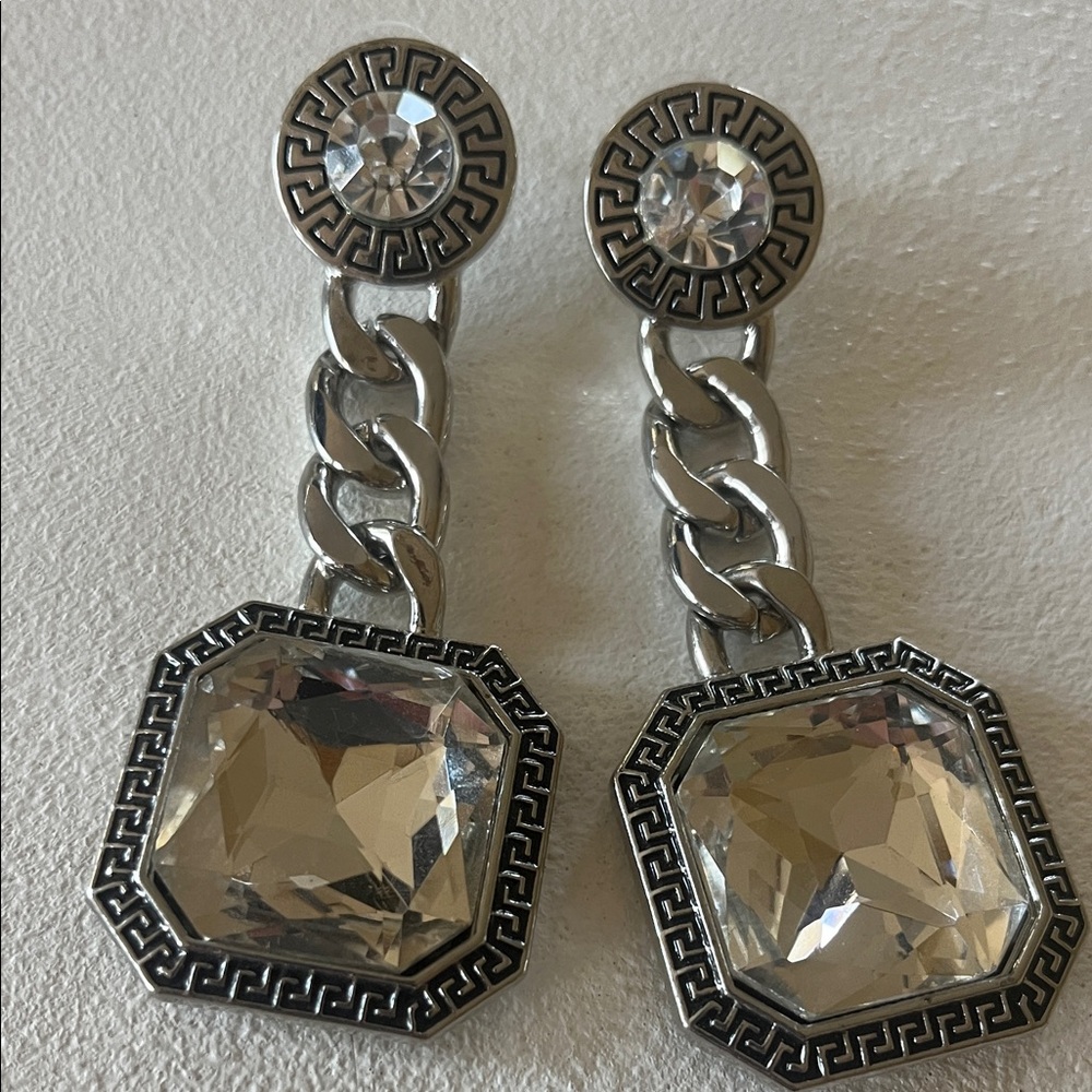 Chic Silver Chain Geometric Earrings